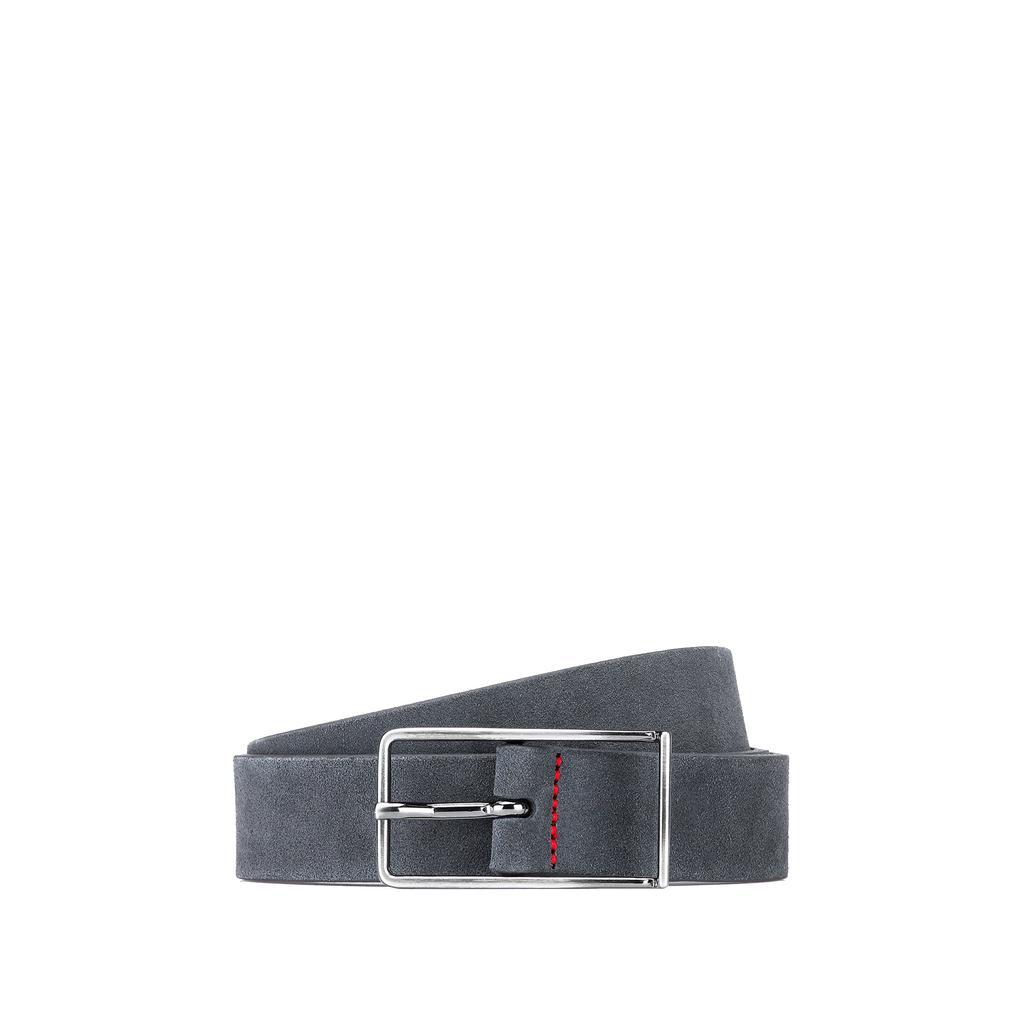 商品Hugo Boss|Hugo Gios Suede Belt Grey,价格¥639,第1张图片