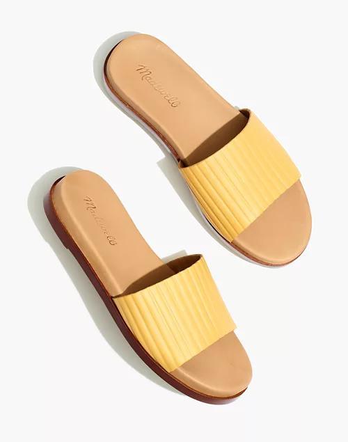 商品Madewell|The Louisa Slide Sandal in Embossed Leather,价格¥329,第1张图片