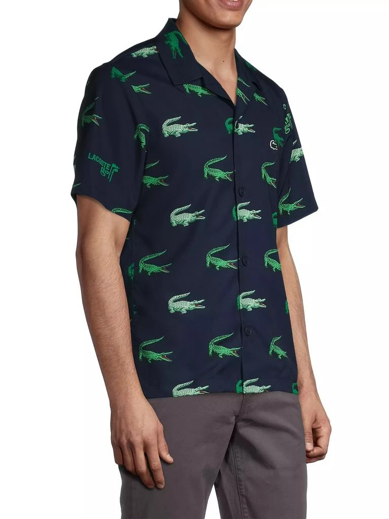 商品Lacoste|Crocodile-Printed Woven Shirt,价格¥569,第4张图片详细描述