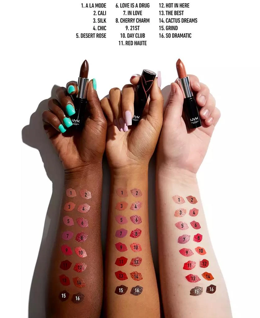 商品NYX Professional Makeup|Shout Loud Satin Lipstick,价格¥55,第3张图片详细描述