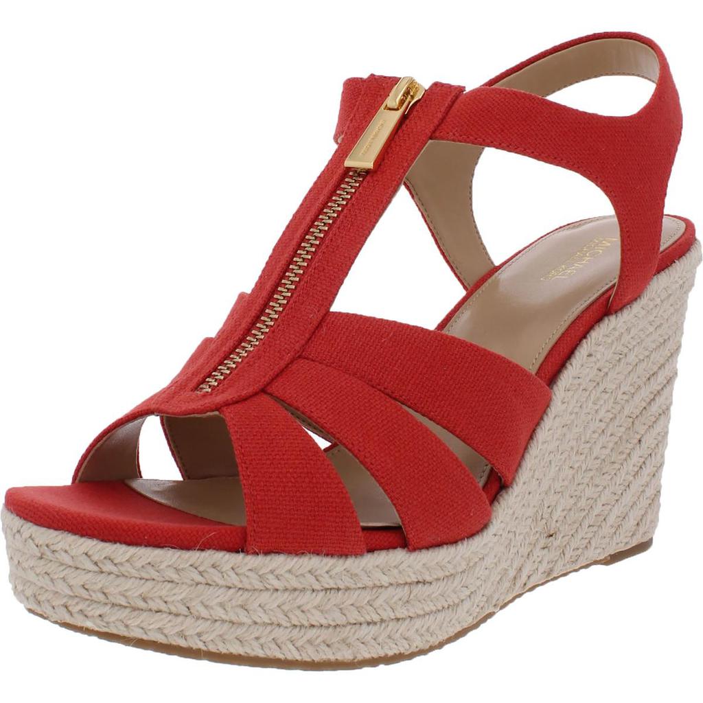 MICHAEL Michael Kors Womens Berkley Canvas Slingback Wedge Sandals商品第1张图片规格展示