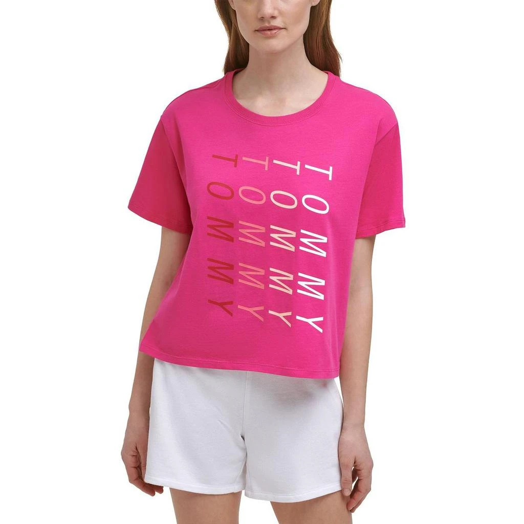 商品Tommy Hilfiger|Tommy Hilfiger Sport Womens Casual Short Sleeve Graphic T-Shirt,价格¥84,第1张图片