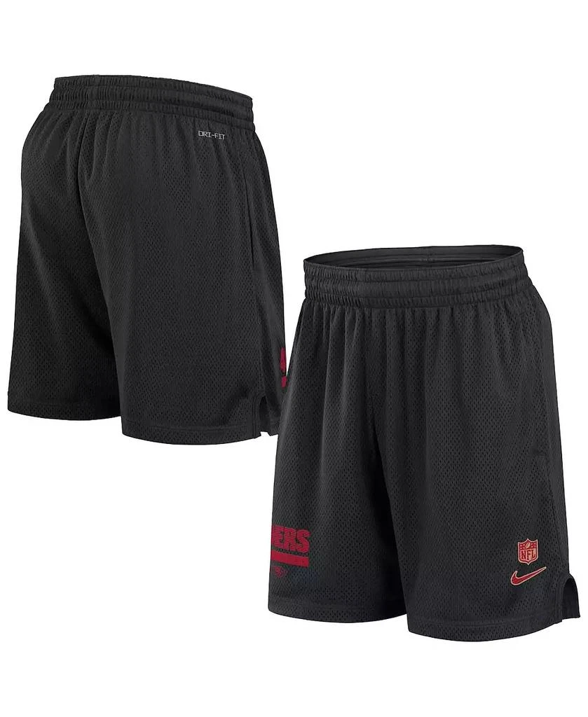 商品NIKE|Men's Black San Francisco 49ers 2024 Sideline Performance Mesh Shorts,价格¥359,第1张图片