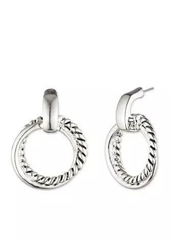 商品Ralph Lauren|Ralph Lauren Silver Tone Twisted Drop Earrings,价格¥239,第1张图片