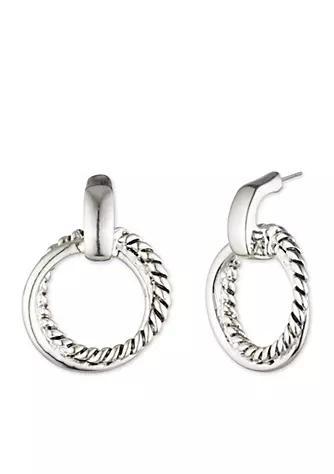 商品Ralph Lauren|Silver-Tone Twisted Drop Earrings,价格¥230,第1张图片