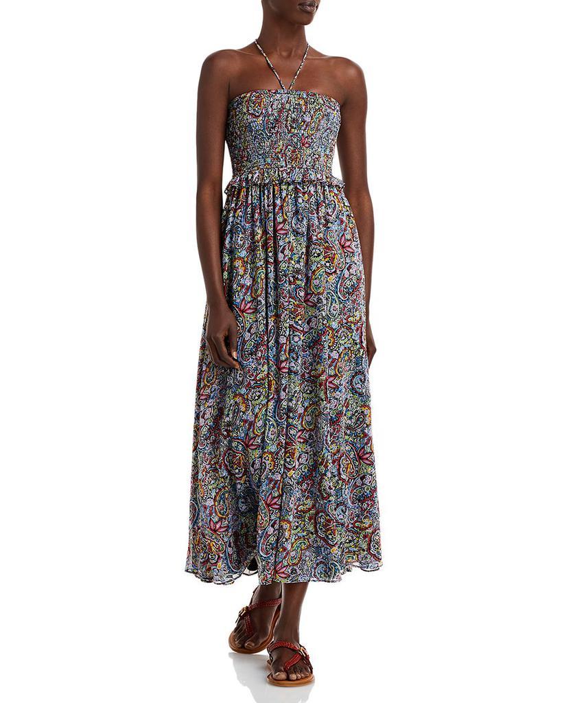 商品AQUA|Paisley Smocked Halter Midi Dress - 100% Exclusive,价格¥276,第1张图片