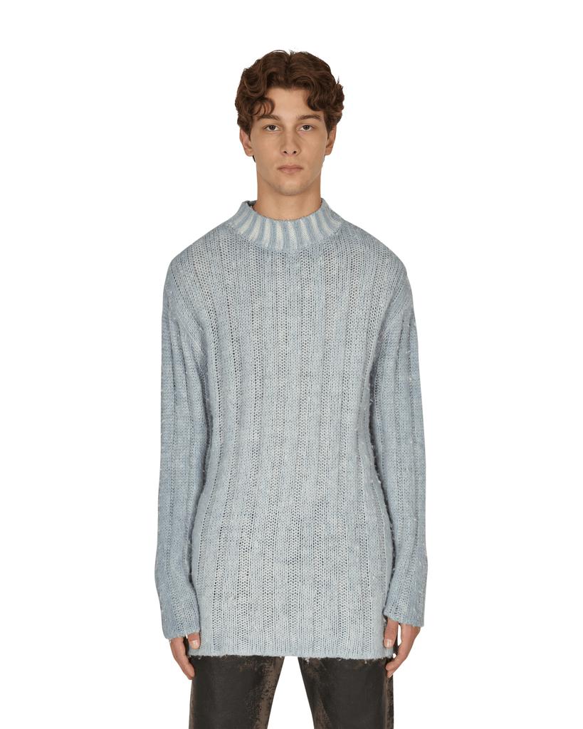 Funnel Neck Sweater Blue商品第1张图片规格展示