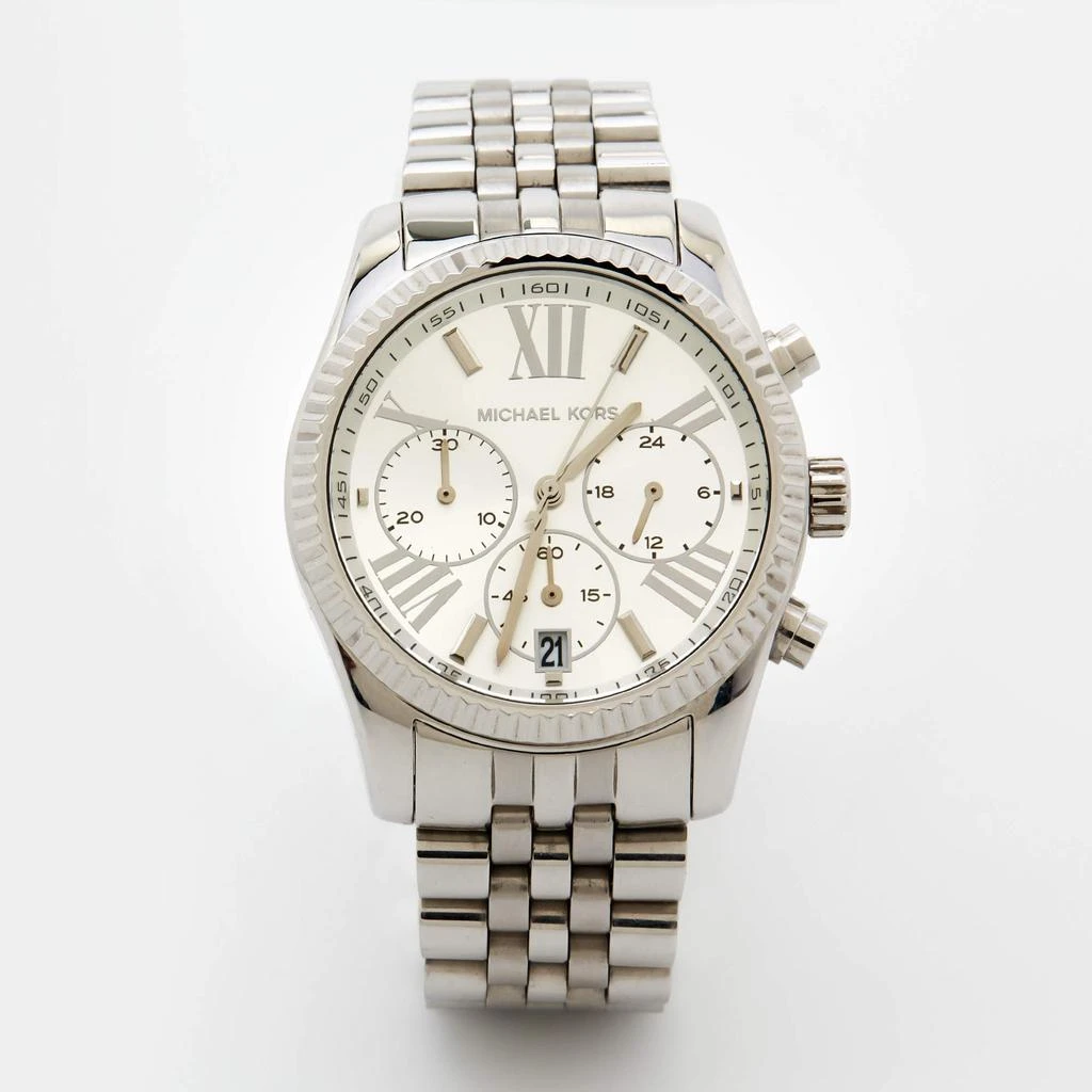 商品[二手商品] Michael Kors|Michael Kors Silver Stainless Steel Lexington MK5555 Women's Wristwatch 38 mm,价格¥1218,第1张图片