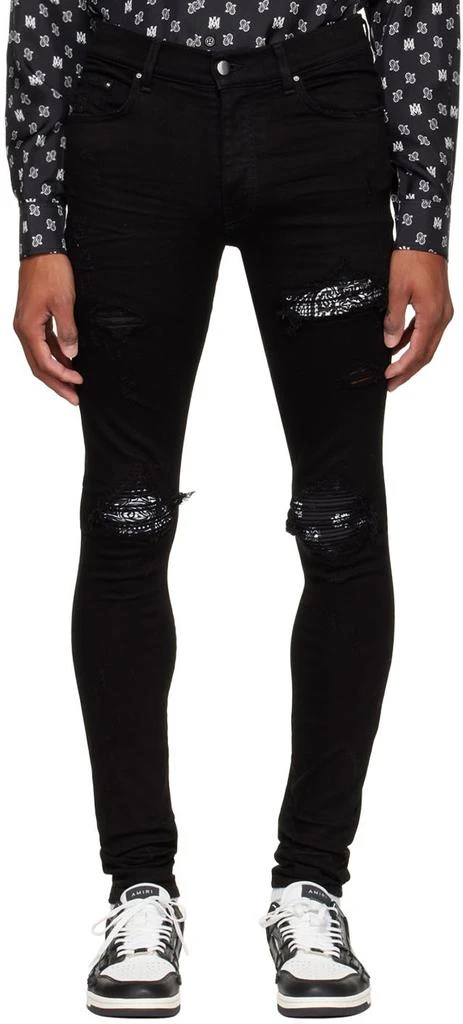 商品AMIRI|Black MX1 Bandana Jeans,价格¥9206,第1张图片