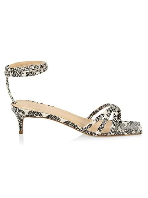 商品by FAR|Kaia Snakeskin-Embossed Leather Sandals,价格¥1611,第1张图片