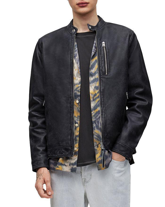 商品ALL SAINTS|Woods Snap Tab Leather Jacket,价格¥3435,第3张图片详细描述