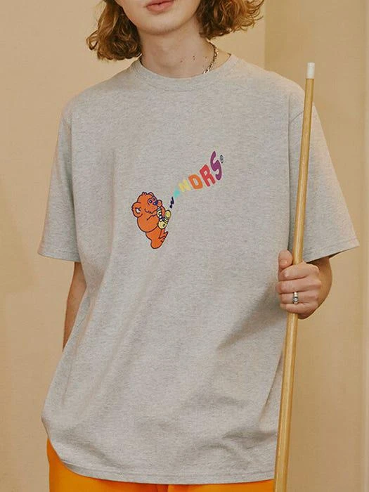 商品WKNDRS|SAX SS T-SHIRT (GREY),价格¥378,第2张图片详细描述