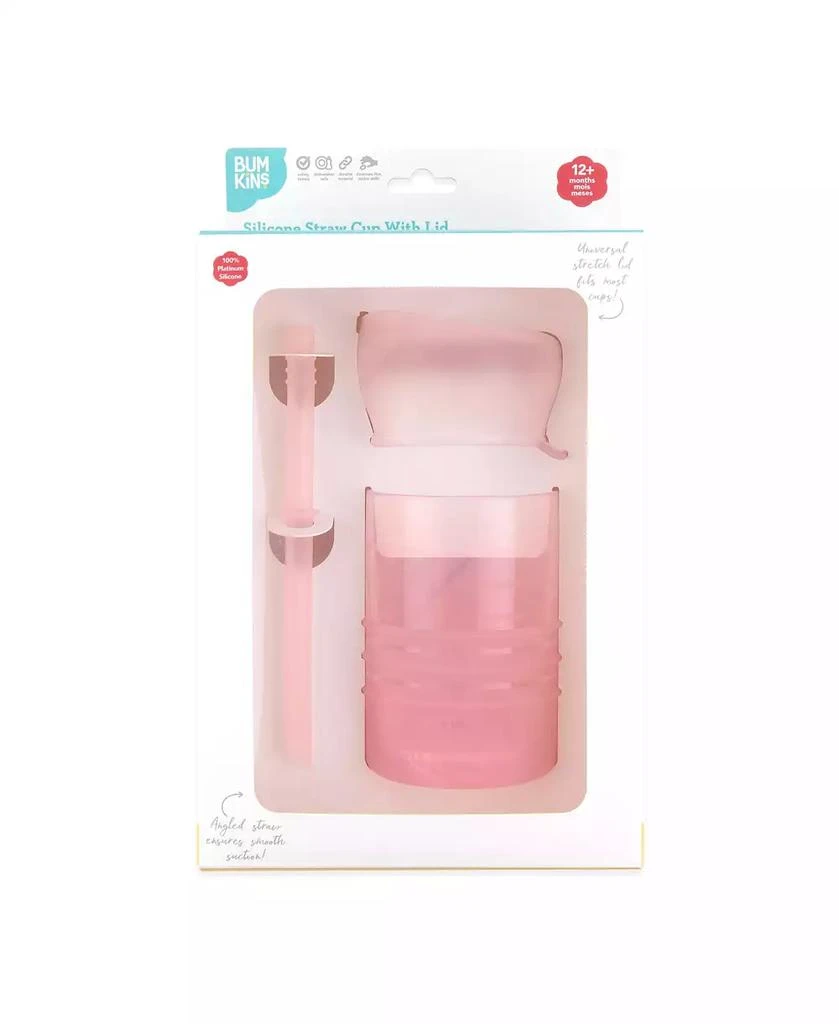 商品Bumkins|Baby Boys and Girls Spill-Resistant Silicone Cup, Straw and Lid Set,价格¥139,第3张图片详细描述