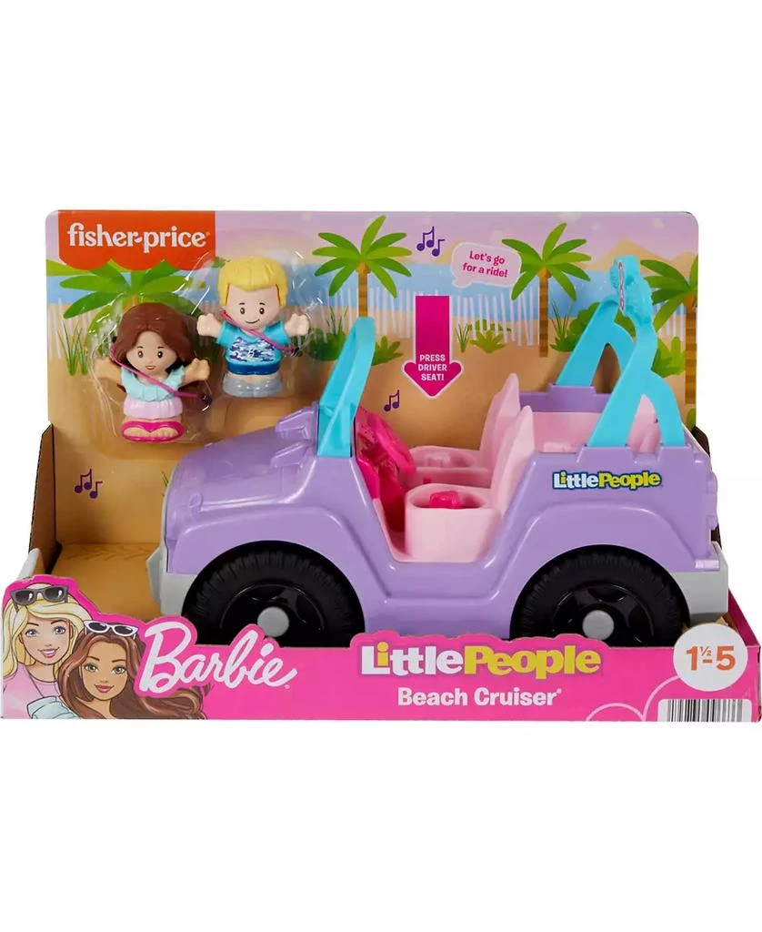 商品Fisher Price|Little People Barbie Beach Cruiser Toy Car with Music 2 Figures for Toddlers,价格¥127,第4张图片详细描述