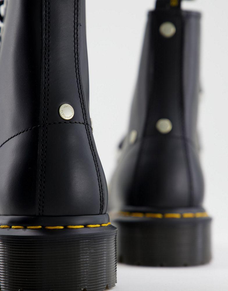 Dr Martens 1460 bex stud 8 eye boots in black商品第2张图片规格展示
