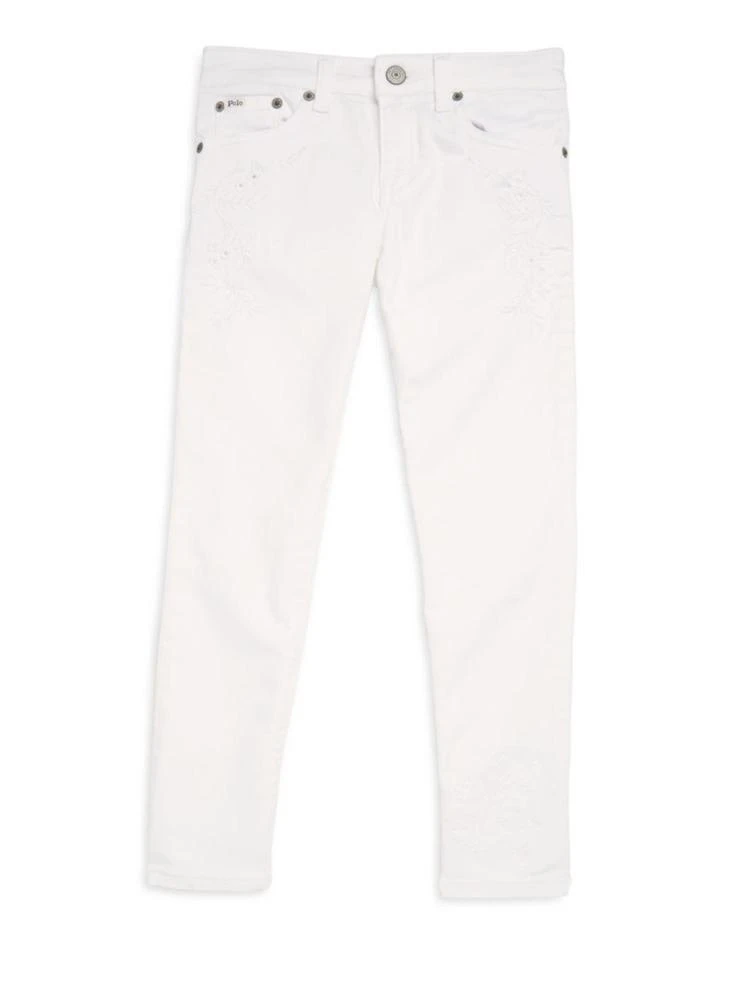 商品Ralph Lauren|Little Girl's & Girl's Floral Skinny Jeans,价格¥185,第1张图片