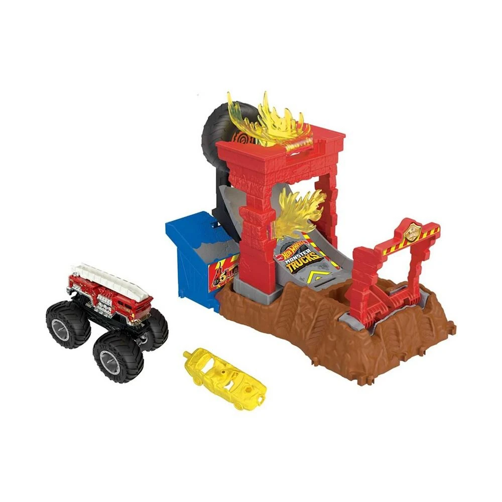 商品Hot Wheels|Monster Trucks Arena Smashers 5 Alarm Fire Crash Challenge Playset,价格¥83,第1张图片