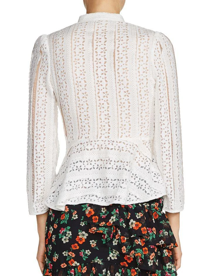 商品Maje|Lood Tie-Neck Lace Top,价格¥1348,第2张图片详细描述