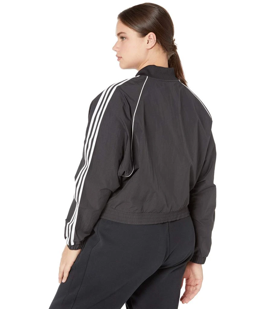 商品Adidas|Plus Size 3-Stripes Short Track Top,价格¥345,第2张图片详细描述