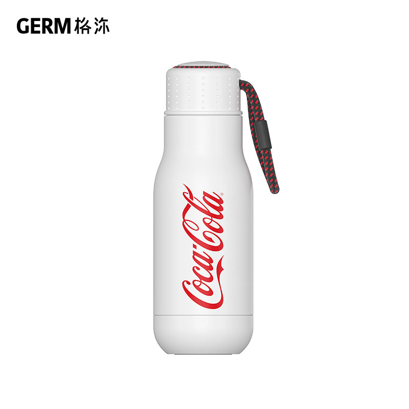 日本GERM格沵 可口可乐联名款运动杯 保温杯 350ML（红/白/黑色） 商品第9张图片规格展示