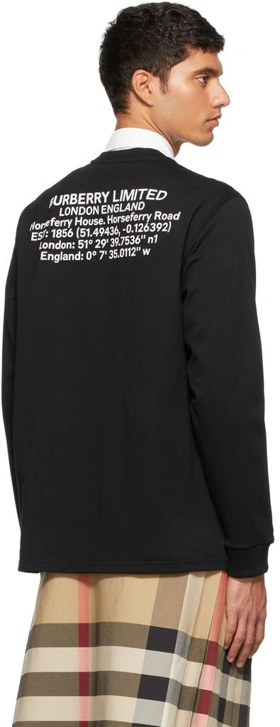商品Burberry|Black Location Print Long Sleeve T-Shirt,价格¥3384,第3张图片详细描述