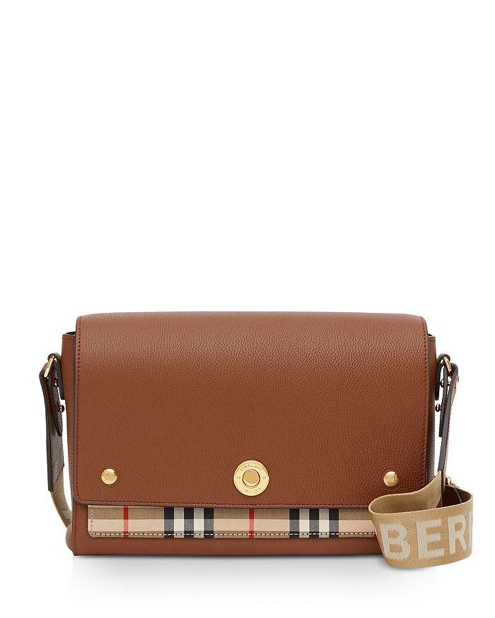 商品Burberry|Leather & Vintage Check Note Crossbody,价格¥11640,第1张图片