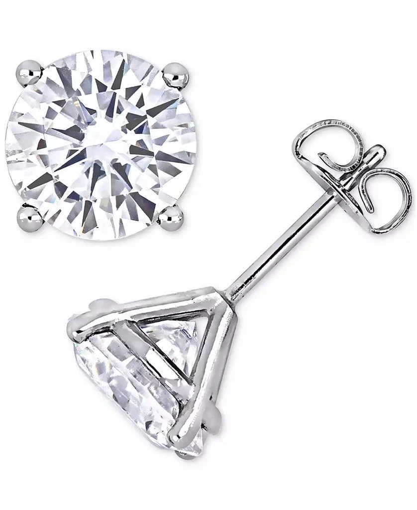 商品Macy's|Lab-Created Moissanite Stud Earrings (4 ct. t.w.) in 14k White Gold,价格¥5509,第1张图片