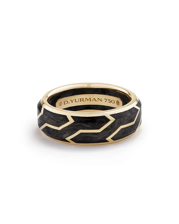 商品David Yurman|Men's Forged Carbon Band Ring in 18K Gold,价格¥16791,第1张图片