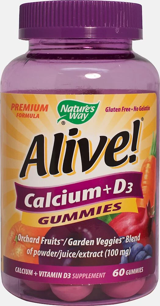 商品Nature's Way|Mineral Supplements: Alive!® Calcium + D³ Gummies,价格¥93,第1张图片