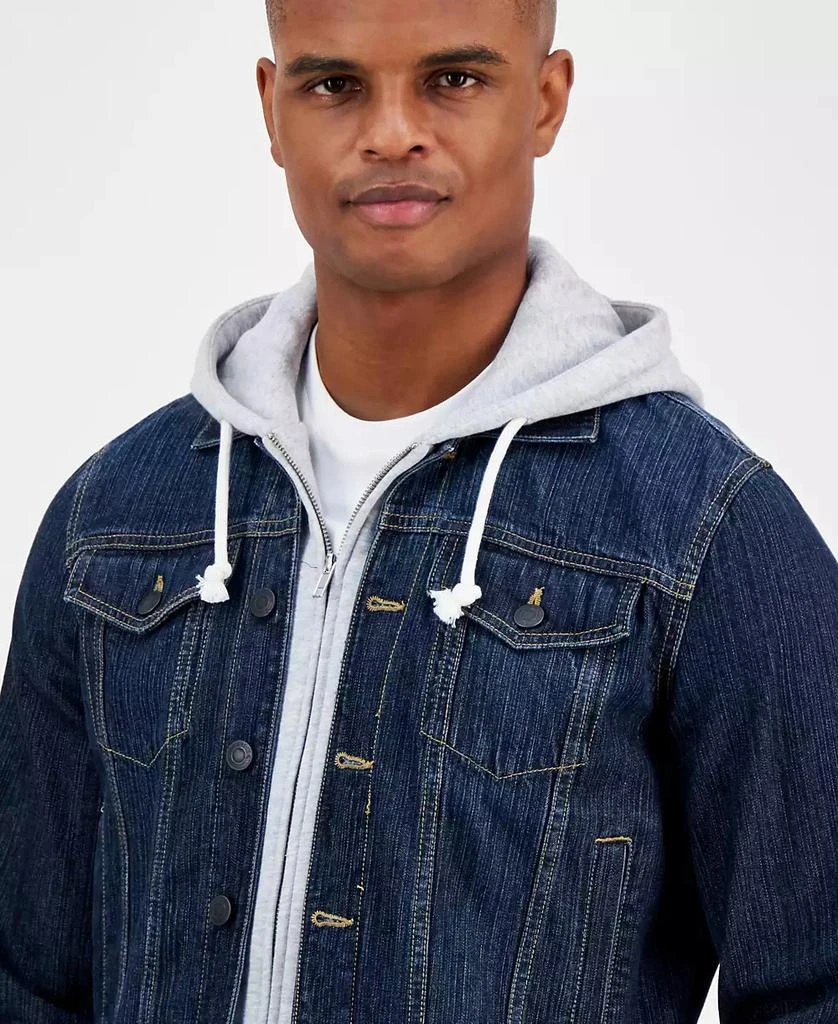 商品Sun + Stone|Men's Reeves Trucker Hooded Denim Jacket, Created for Macy's,价格¥379,第3张图片详细描述