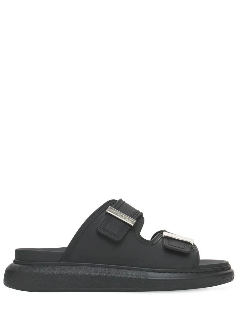 商品Alexander McQueen|50mm Rubber Slide Sandals,价格¥2640,第1张图片