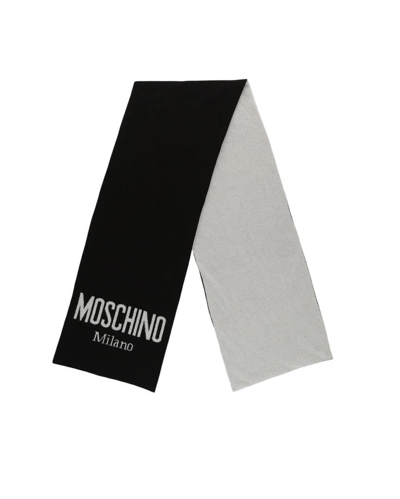 商品Moschino|Logo Two-Tone Wool Scarf,价格¥684,第2张图片详细描述