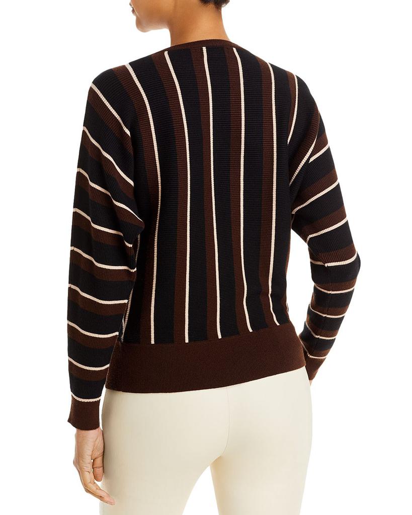 Mixed Stripe Dolman Sleeve Sweater商品第2张图片规格展示