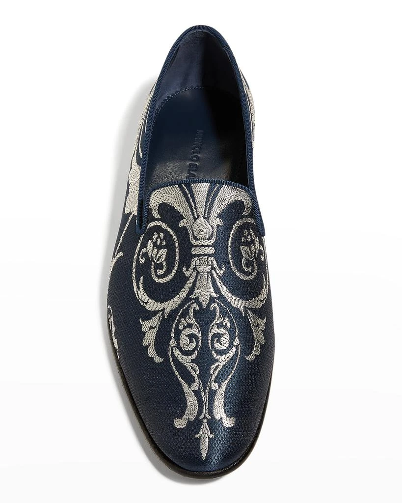 商品Manolo Blahnik|Men's Mario Embroidered Loafers,价格¥3002,第5张图片详细描述