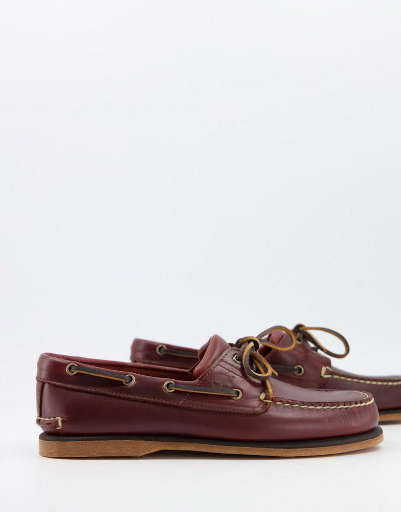 Timberland Classic 2 Eye boat shoe in brown商品第1张图片规格展示