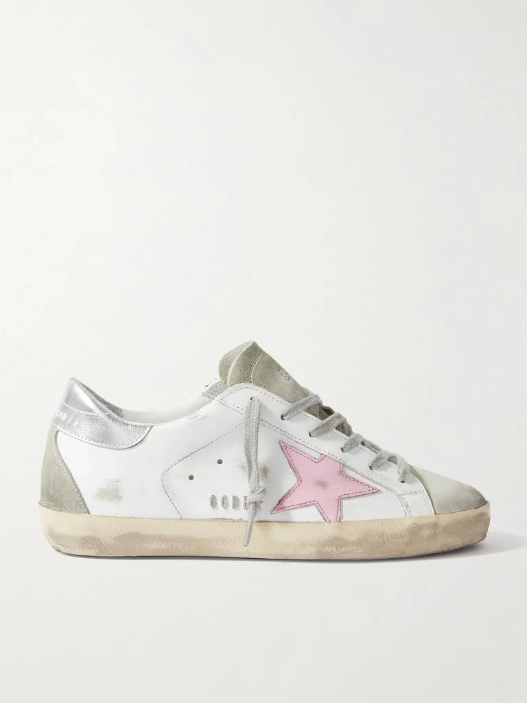 商品Golden Goose|Superstar 仿旧金属感皮革运动鞋  - IT35,价格¥4505,第1张图片