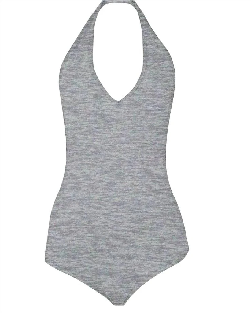 商品American Apparel|Halter Bodysuit In Heather Gray,价格¥323,第2张图片详细描述