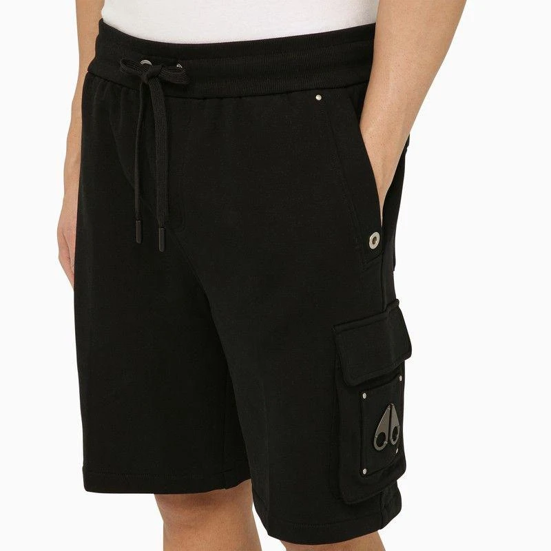 商品Moose Knuckles| BLACK COTTON BERMUDA SHORTS,价格¥1384,第5张图片详细描述