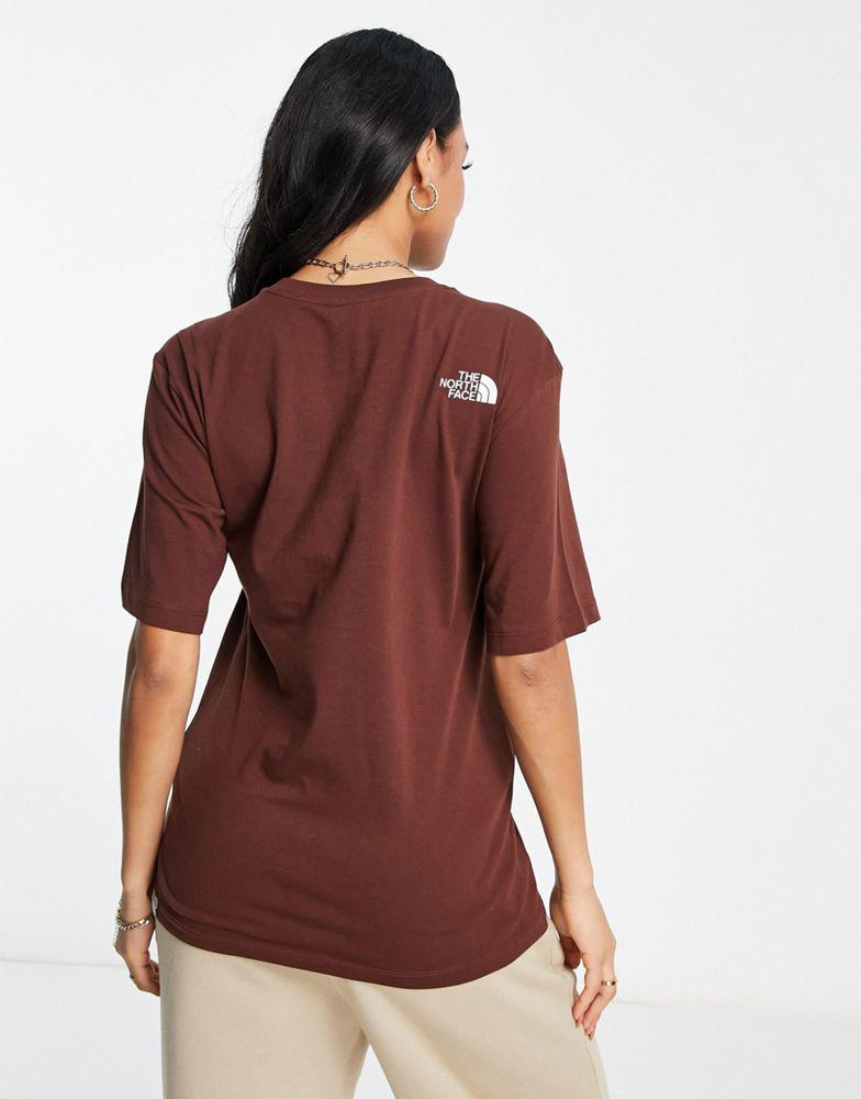 The North Face Simple Dome relaxed fit t-shirt in brown Exclusive at ASOS商品第2张图片规格展示