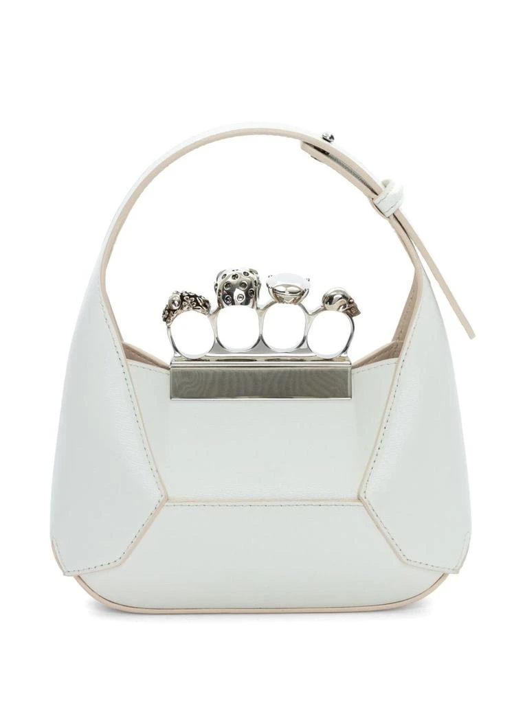 商品Alexander McQueen|ALEXANDER MCQUEEN - Jewelled Hobo Mini Leather Shoulder Bag,价格¥19544,第3张图片详细描述