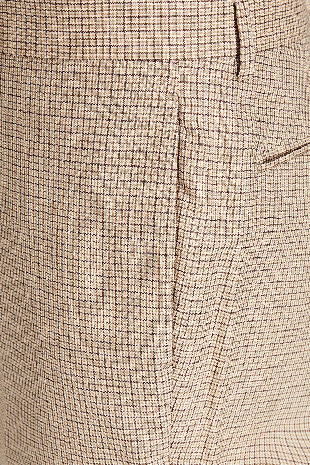 Gingham wool-canvas suit pants商品第4张图片规格展示