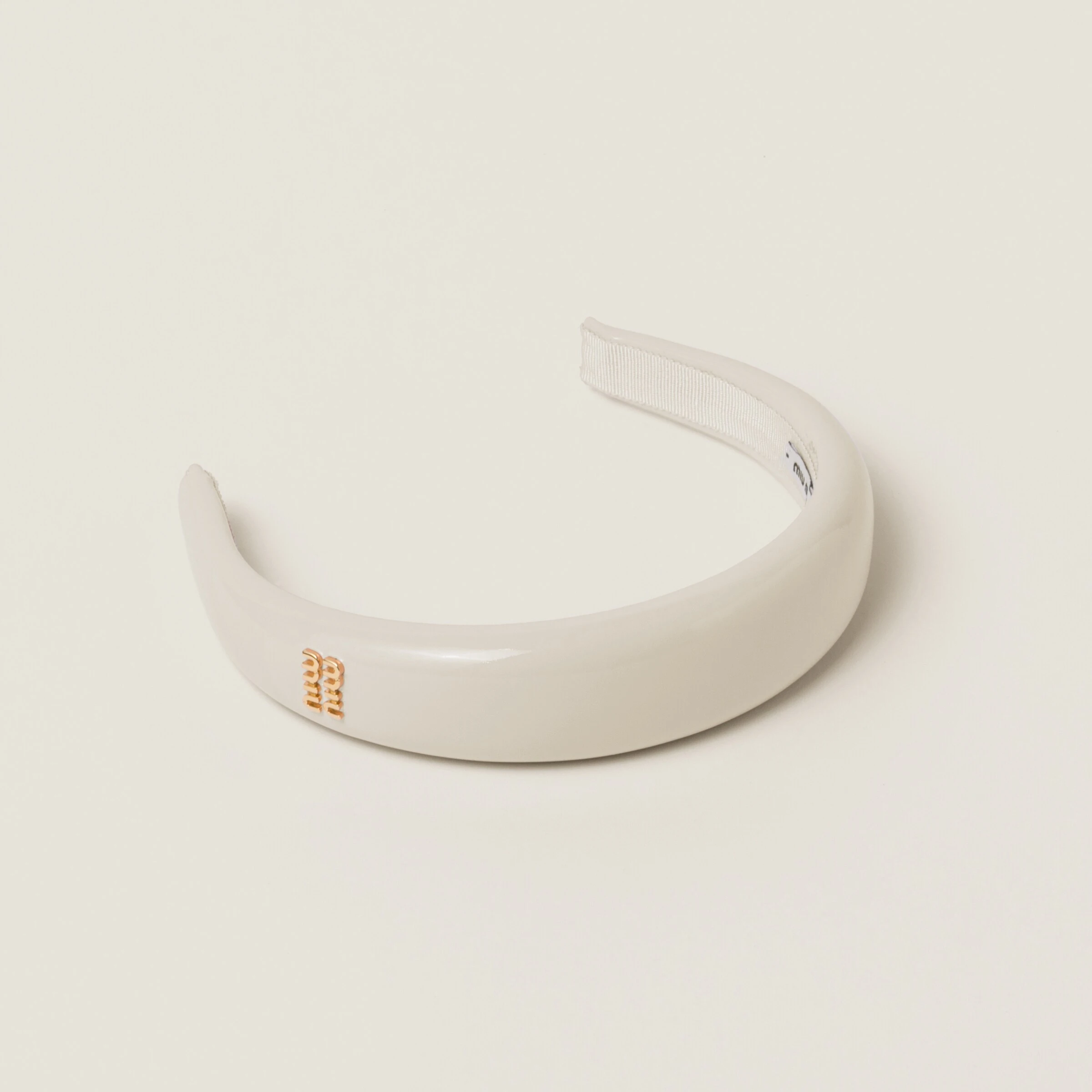 【预售】 缪缪 25秋冬 女士 发夹 Bandeau en cuir verni 5IH025_069_F0304  商品