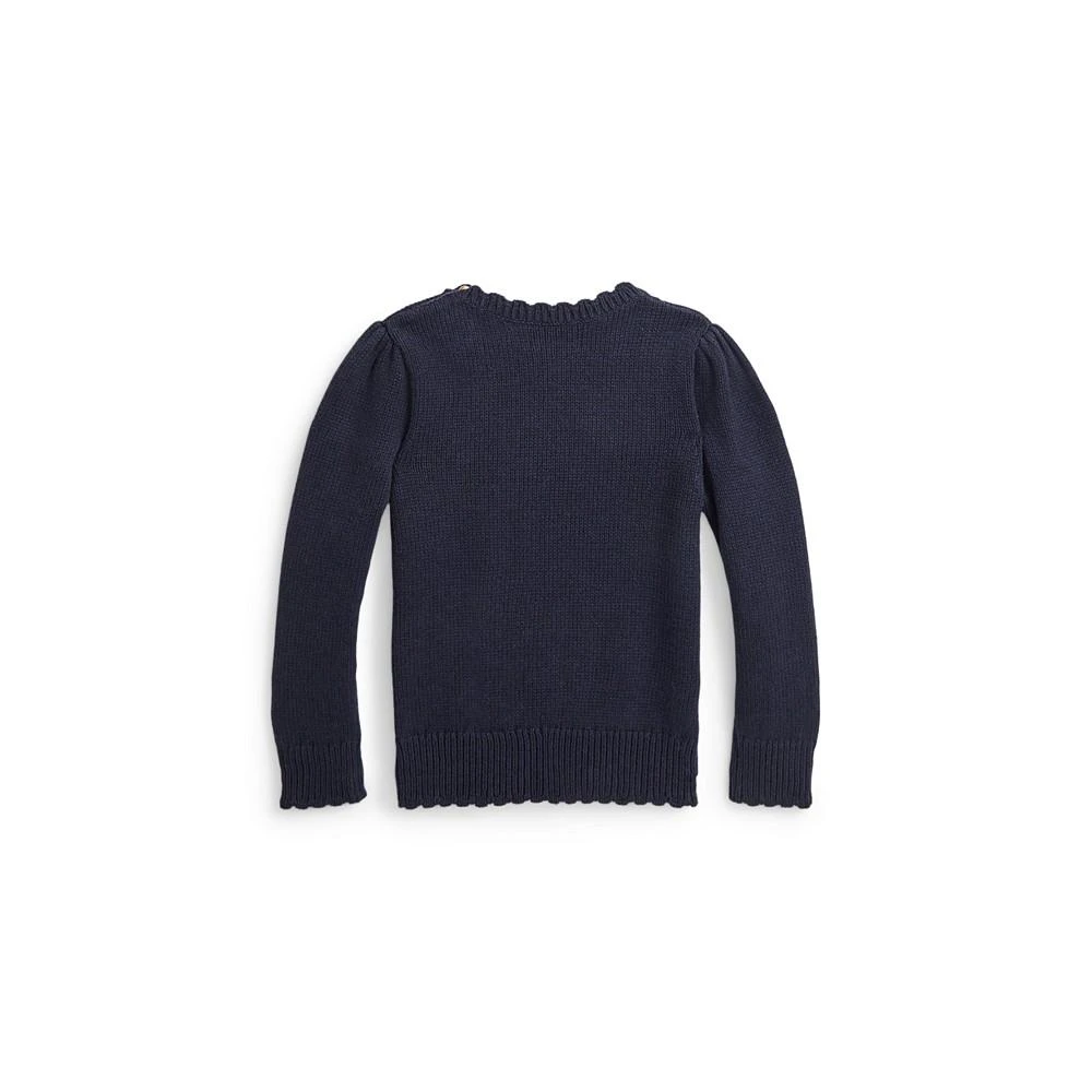 商品Ralph Lauren|Toddler and Little Girls Polo Bear Cotton Sweater,价格¥530,第2张图片详细描述