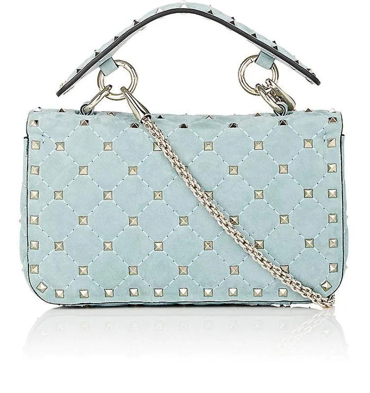商品Valentino|Rockstud Spike Small Suede Shoulder Bag,价格¥9765,第4张图片详细描述