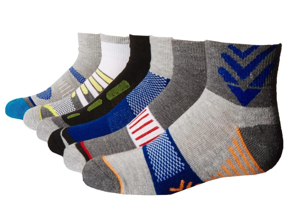 商品Jefferies Socks|Tech Sport Half Cushion Quarter Socks 6-Pair Pack (Toddler/Little Kid/Big Kid/Adult),价格¥158,第1张图片