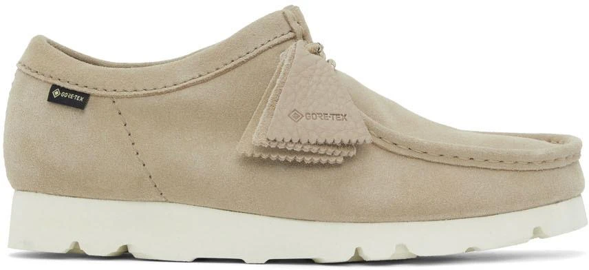 商品Clarks|Beige Suede Wallabee Gore-Tex Lace-Up Shoes,价格¥1842,第1张图片