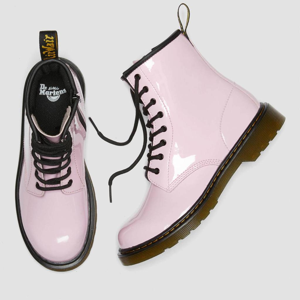 Dr. Martens Kids' 1460 Patent Lamper Lace Up Boots - Pale Pink商品第6张图片规格展示