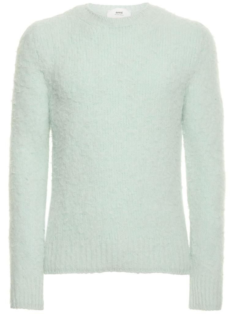 Brushed Wool & Alpaca Crewneck Sweater商品第1张图片规格展示