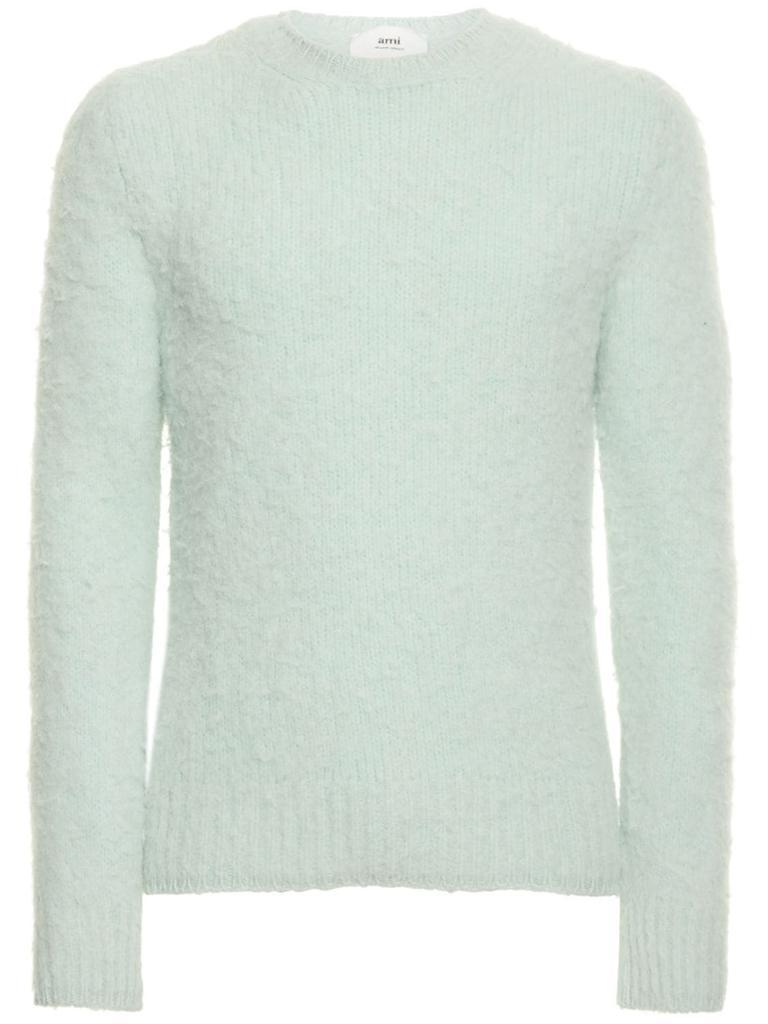 商品AMI|Brushed Wool & Alpaca Crewneck Sweater,价格¥3812,第1张图片