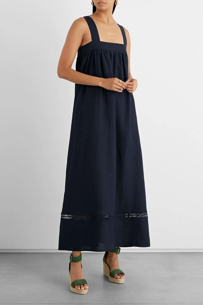 商品IRIS & INK|Celeste crochet-trimmed linen maxi dress,价格¥1158,第2张图片详细描述